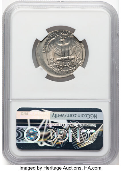 image for: 1978 25C Washington Quarter -- Struck 15% Off Center -- MS64 NGC.  Mintage 521,452,000....
