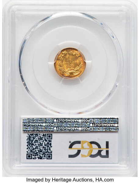 image for: 1874 G$1 PCGS MS63