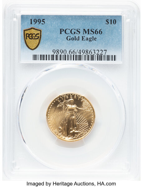 image for: 1995 Gold Eagle $10  PCGS MS66