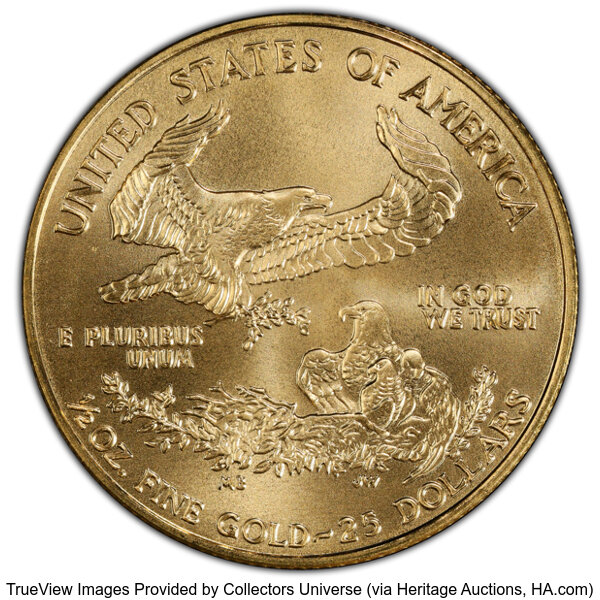 image for: 2000 Gold Eagle $25  PCGS MS70