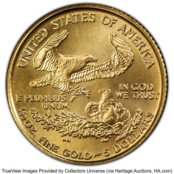 image for: 1999 Gold Eagle $5  PCGS MS69