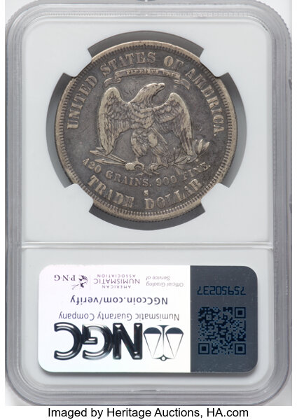 image for: 1877-S Trade$ NGC VF30