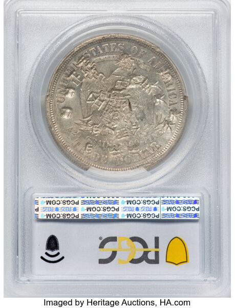 image for: 1876-S Chopmarked Trade$ PCGS XF40