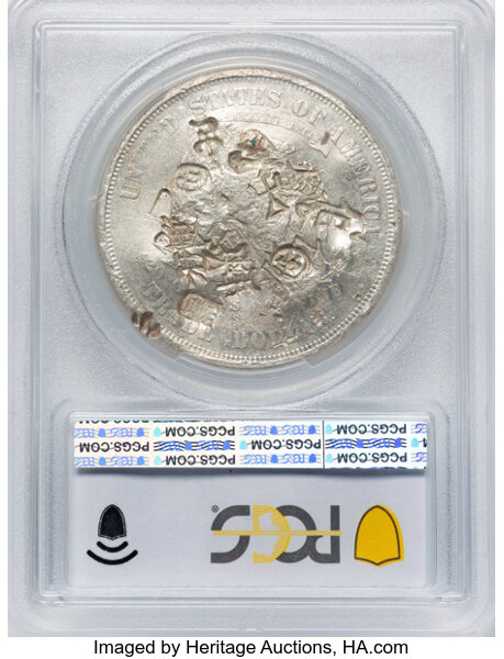 image for: 1874-S Chopmarked Trade$ PCGS XF40