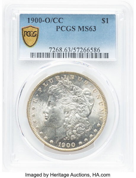 image for: 1900-O/CC $1 VAM-11 MS63 PCGS.  Mintage 12,590,000....