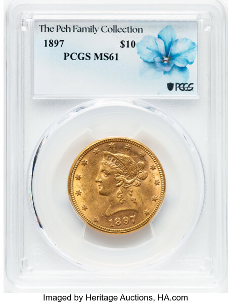 image for: 1897 $10  PCGS MS61