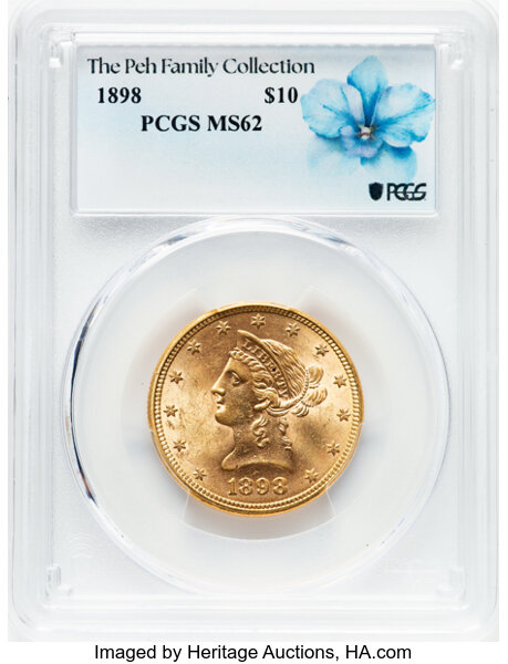 image for: 1898 $10  PCGS MS62