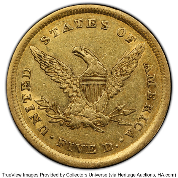 image for: 1839 $5  PCGS XF40