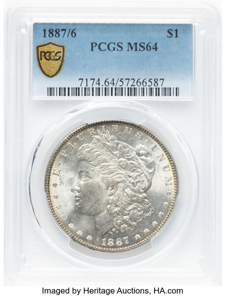 image for: 1887/6 $1  PCGS MS64
