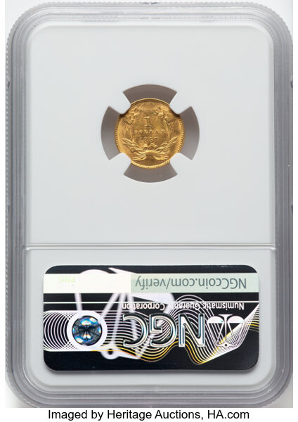 image for: 1857 G$1 NGC MS62