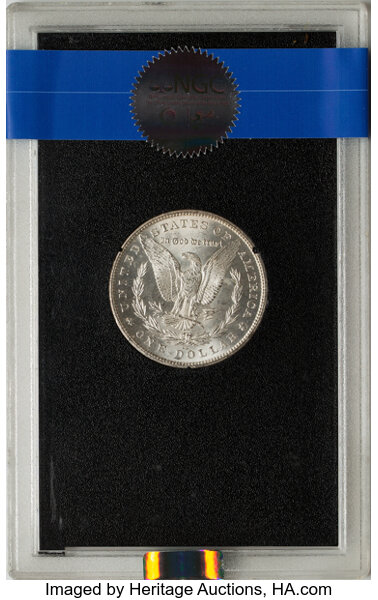 image for: 1880-CC GSA Hoard, Hard package $1  NGC MS62