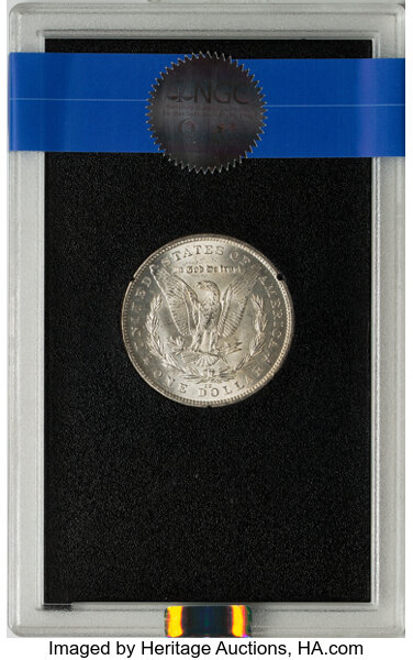 image for: 1880-CC GSA Hoard, Hard package $1  NGC MS62