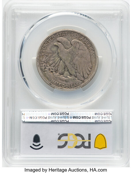 image for: 1917-S Mintmark Obverse 50c PCGS VF20