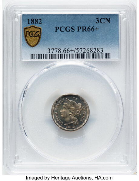 image for: 1882 3cN PCGS PR66+
