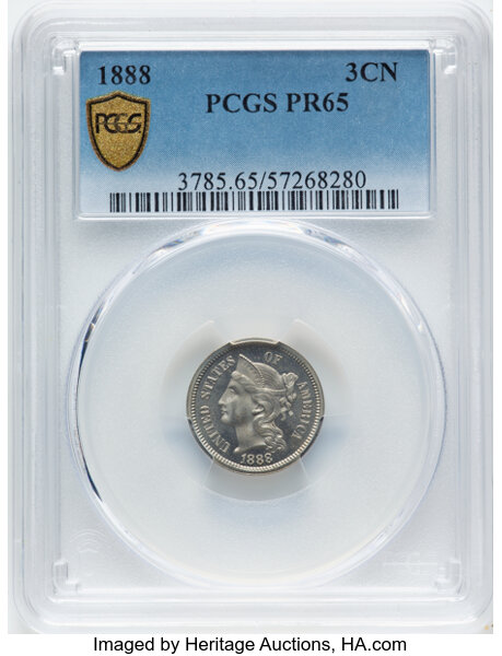 image for: 1888 3cN PCGS PR65