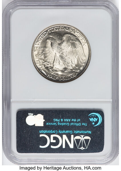 image for: 1947-D 50c NGC MS65