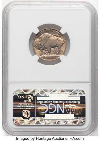 image for: 1913 Buffalo, Type 1 5c NGC MS66
