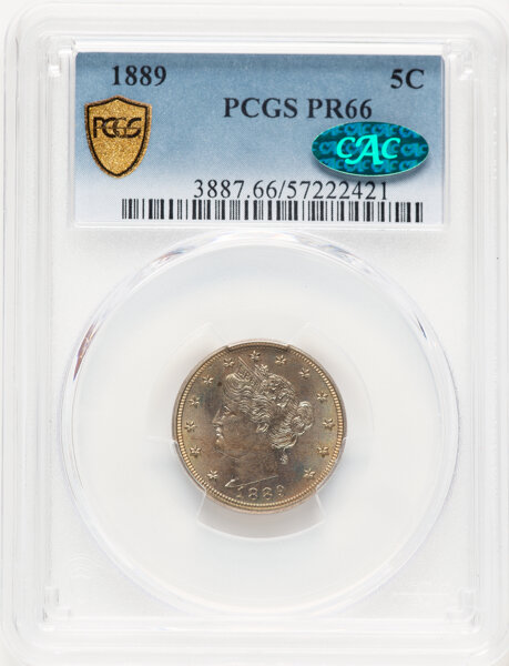 image for: 1889 5c PCGS PR66 CAC
