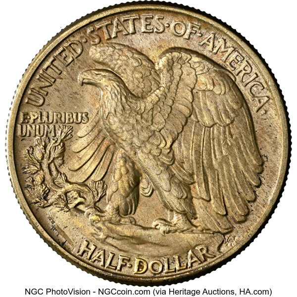 image for: 1945 50c NGC MS67