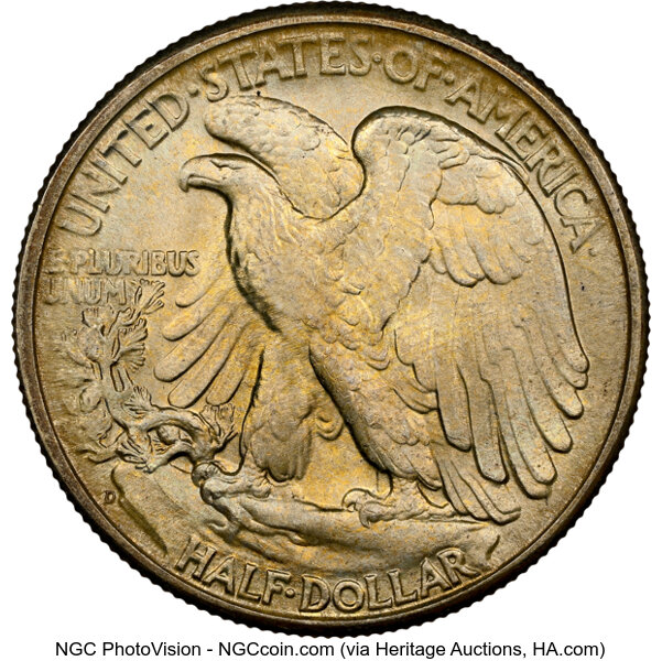 image for: 1946-D 50c NGC MS67