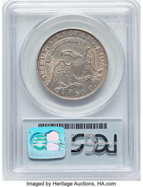 image for: 1823 50C O-104, R.2, AU50 PCGS.  Mintage 1,694,200....