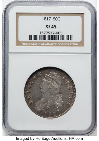 image for: 1817 50C O-109, R.3, XF45 NGC.  Mintage 1,215,567....