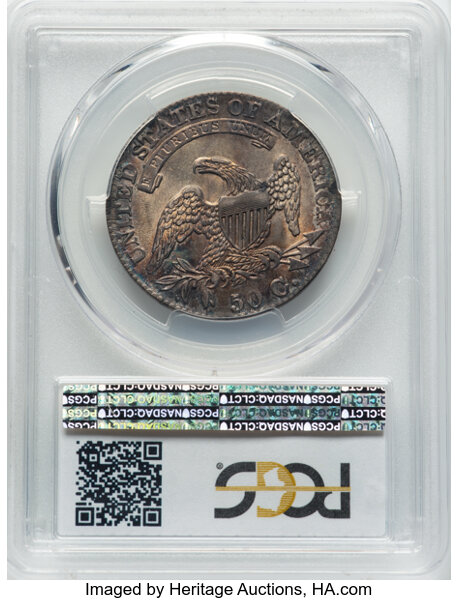 image for: 1832 50C Small Letters, O-119, Low R.4, AU58 PCGS.  Mintage 4,797,000....