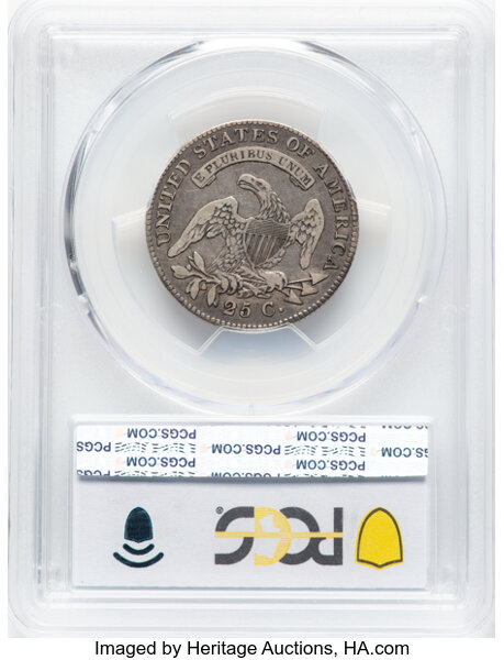 image for: 1825/4/(2) Overdate, B-2, FS-302 25c PCGS F15