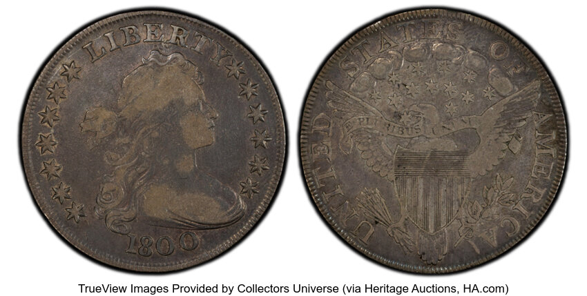 image for: 1800 $1 AMERICAI, B-19, BB-192, R.2, Fine 15 PCGS. PCGS Population: (3/32)....