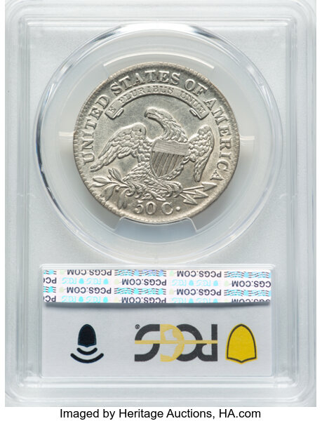 image for: 1833 50C O-108, R.1, AU53 PCGS.  Mintage 5,206,000....