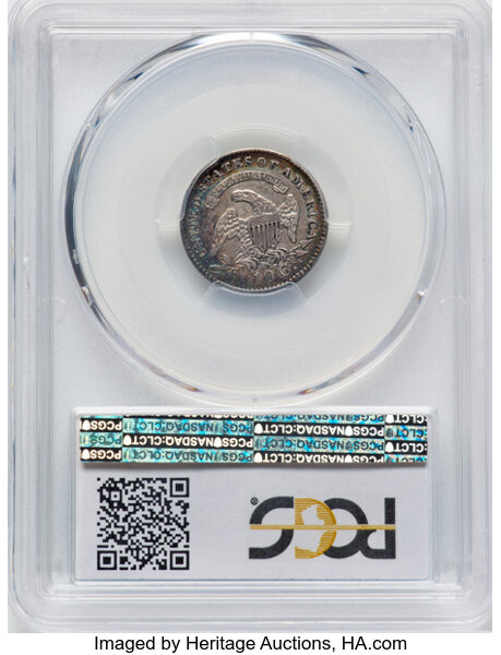 image for: 1827 10C Pointed Top 1, JR-12, R.1, XF40 PCGS. PCGS Population: (59/319).  Mintage 1,300,000....