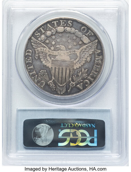image for: 1798 Large Eagle, Pointed 9, Close Date, B-28, BB-118 $1  PCGS VF25