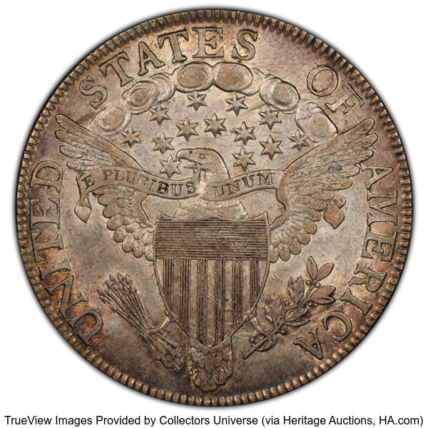 image for: 1806 50C Pointed 6, Stem, O-117, T-30, R.5, XF40 PCGS. Tied for the finest certified O-117 with a different XF40 PCGS examp...