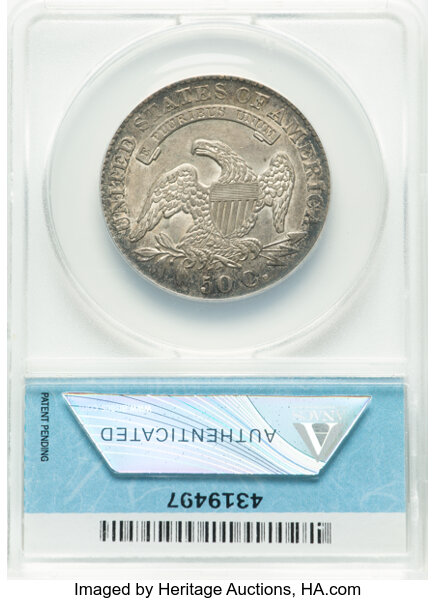 image for: 1830 Large 0, O-122 50c ANACS AU58