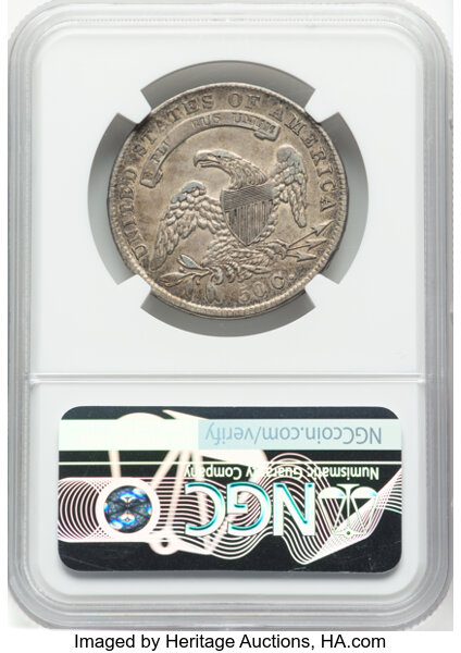 image for: 1834 50C Small Date, Small Letters, O-113, R.1, XF45 NGC.  Mintage 6,412,004....
