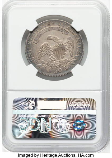 image for: 1833 50C O-102, R.1, AU50 NGC.  Mintage 5,206,000....
