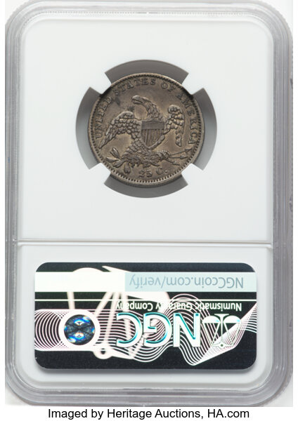 image for: 1835 25C B-1, R.1, XF45 NGC.  Mintage 1,952,000....