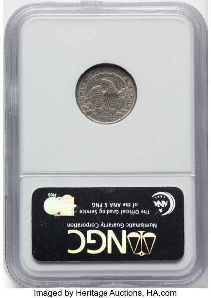image for: 1835 10C JR-8, R.3, AU50 NGC. Mintage 1,410,000....