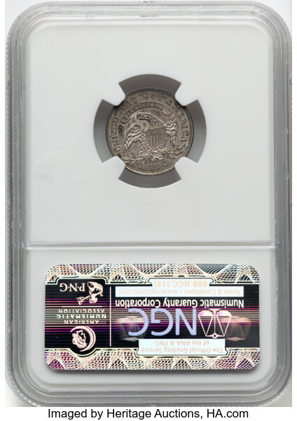 image for: 1829 10C Small 10C, JR-6, R.3, MS61 NGC.  Mintage 770,000....