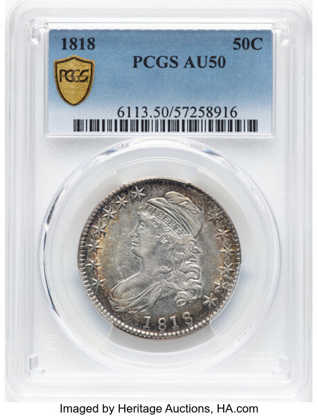 image for: 1818 O-109 50c PCGS AU50
