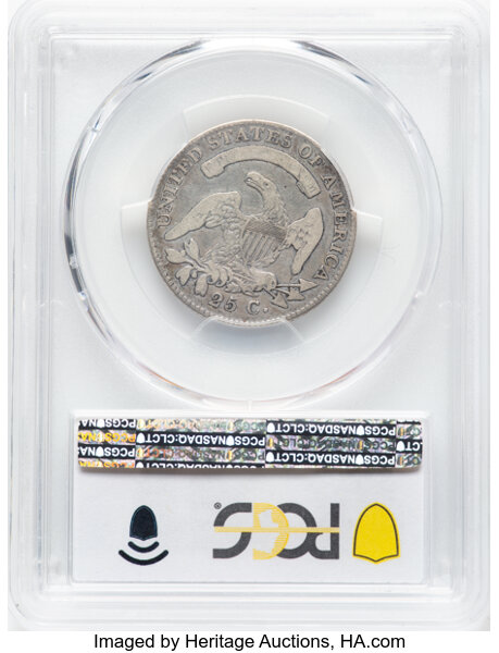 image for: 1825/4/(2) Overdate, B-2, FS-302 25c PCGS VG8