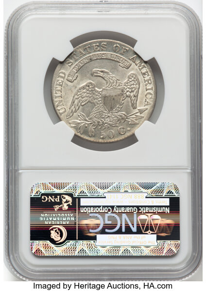 image for: 1833 50C O-112, R.2, AU55 NGC.  Mintage 5,206,000....
