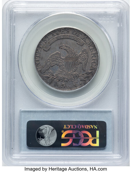 image for: 1827 Square Base 2 50c PCGS XF45