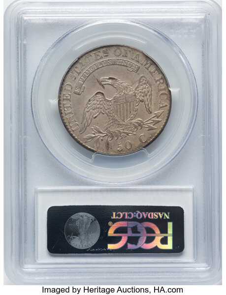 image for: 1824 50C O-107, R.3, AU55 PCGS. PCGS Population: (5/3).  Mintage 3,504,954. Ex: Internet Auction (Heritage, 4/2018), lo...