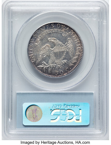 image for: 1818 Pincher 8s, O-108 50c PCGS AU50