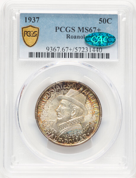 image for: 1937 Roanoke Island 50c PCGS MS67+ CAC