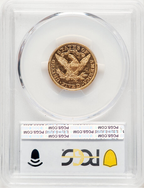 image for: 1893 $5  PCGS MS62 PL CAC