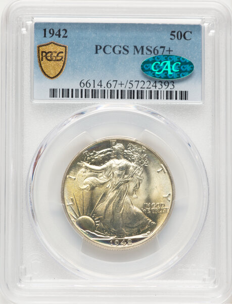 image for: 1942 50c PCGS MS67+ CAC