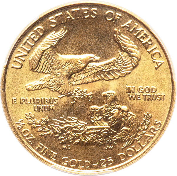 image for: 1987 Gold Eagle $25  PCGS MS69
