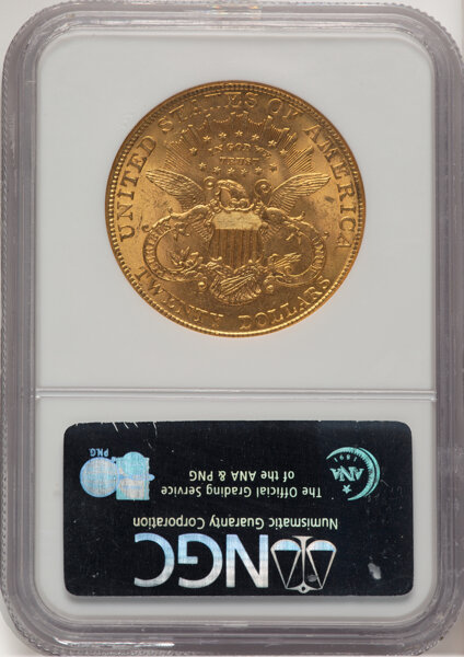 image for: 1907 Liberty $20  NGC MS63 CAC